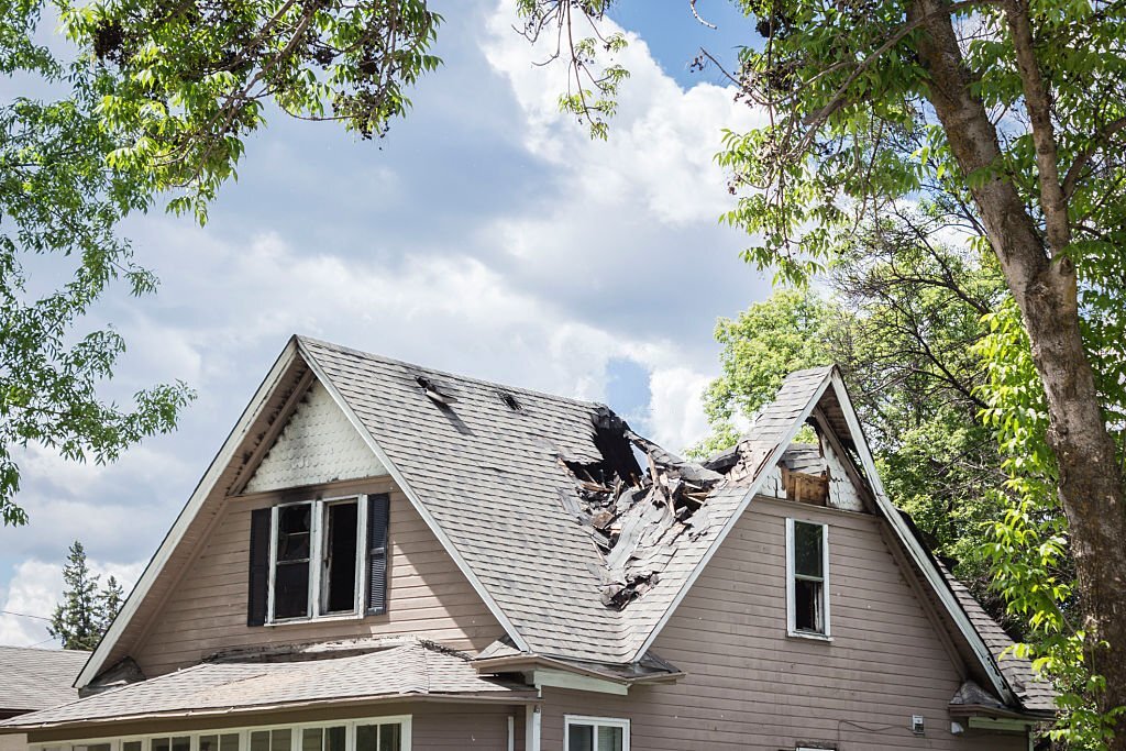 storm damaged roof